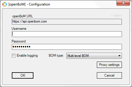 KeyCreator Tools Open BOM dialog
