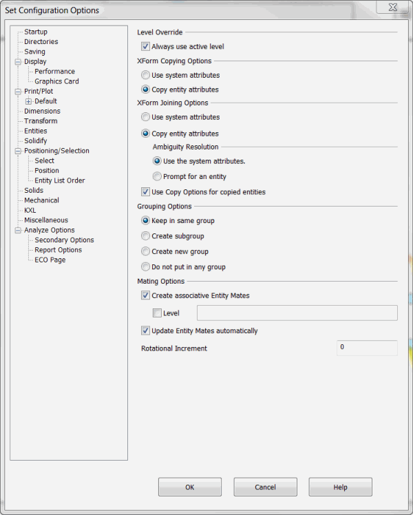 KeyCreator Tools Options Transform