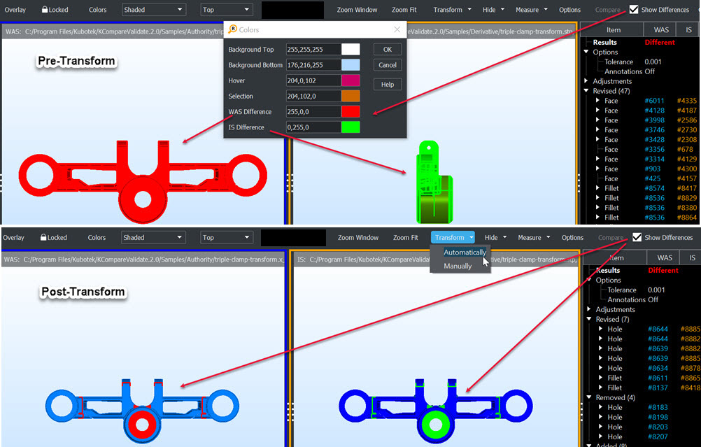 KCompare Revision Toolbar Transform