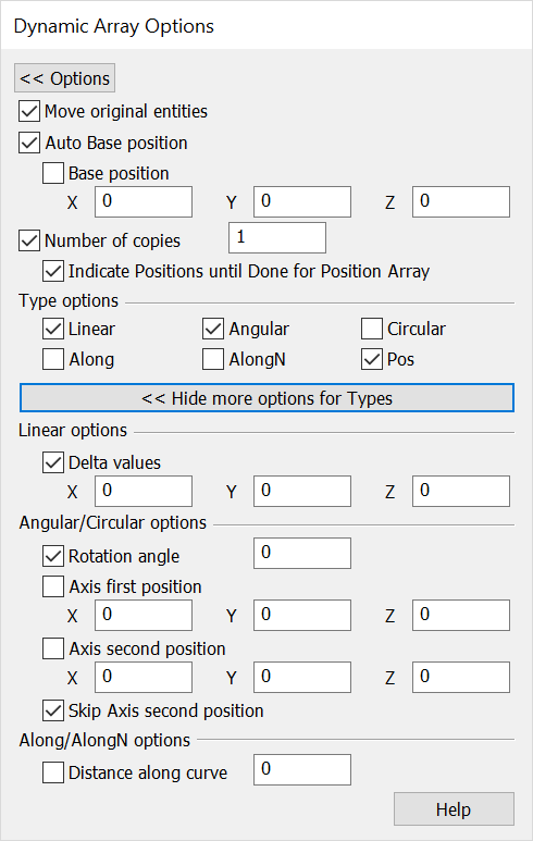 KeyCreator Transform Dynamic Array Dialog