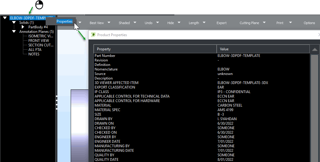 Kubotek Kosmos Convert Tree View Product Properties