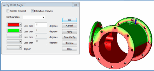 KeyCreator Verify Draft Angle example