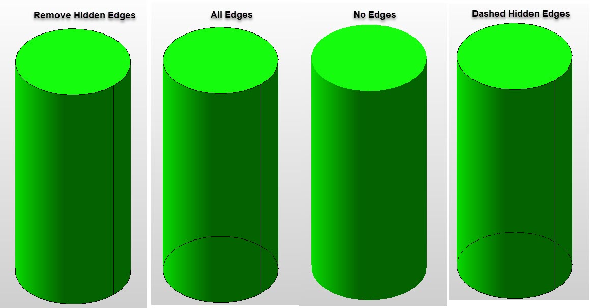 KeyCreator Pro View Render Shaded Edge Types 2