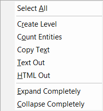 KeyCreator General Level Context Menu