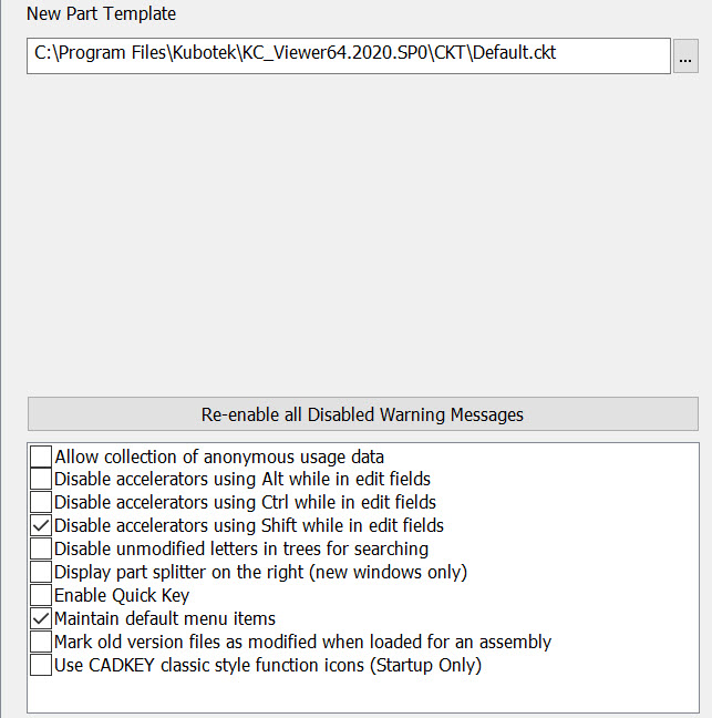 KeyCreator Viewer Application Options Misc