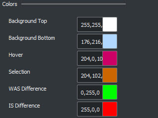 KCompare Revision Interface Color Settings