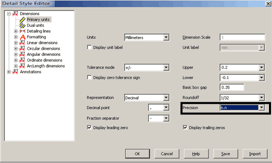 KeyCreator Drafting Style Editor Change