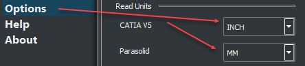 Kubotek Kosmos View Options Read Units