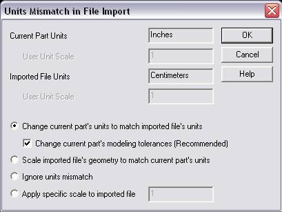 KeyCreator Prime Import Units Mismatch options