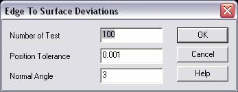 KeyCreator Verify Deviations Edge to Surface dialog