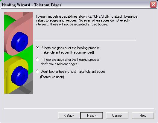 KeyCreator Tools Maintenance Tolerant Edges