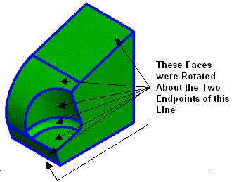 KeyCreator Modify Solid Face Transform example 4