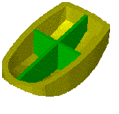 KeyCreator Modify Solid Trim Solids example 2